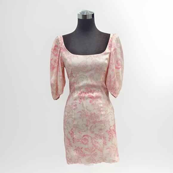 Laura Ashley Dresses & Skirts - Urban Outfitters x Laura Ashley Mel Dress Women's XS Pink Paisley Puff Sleeve